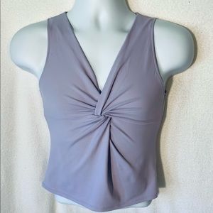 City DKNY Mauve XL Center Ruched Tank Top